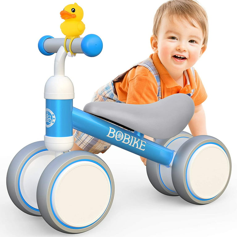 Baby Balance Bike Toys for 1 Year Old Gifts Boys Girls 10-24 Months Kids Toy Toddler Best First Birthday Gift Children Walker No Pedal Infant 4 Wheels Bicycle 